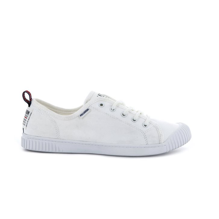 Palladium Easy Kanten Canvas Low Tops Sneakers Dames Wit | NL 57NUJOD